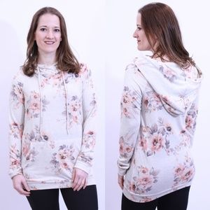 NEW Clara Floral Hoodie - Oatmeal